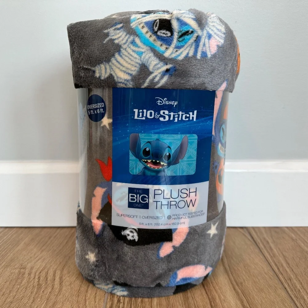 Disney Halloween Stitch Oversized Plush Throw Blanket 5x6 ft